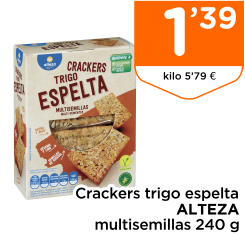 Crackers trigo espelta ALTEZA multisemillas 240 g