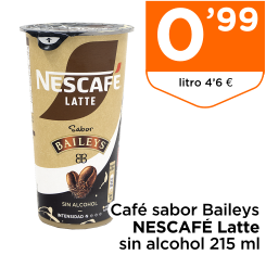Caf? sabor Baileys NESCAF? Latte sin alcohol 215 ml
