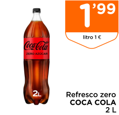 Refresco zero COCA COLA 2 L
