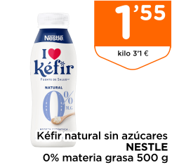 K?fir natural sin az?cares NESTLE 0% materia grasa 500 ml