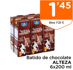 Batido de chocolate ALTEZA 6x200 ml