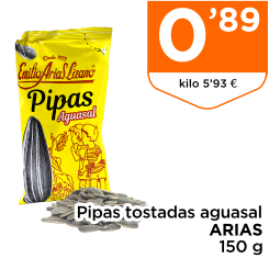 Pipas tostadas aguasal ARIAS 150 g