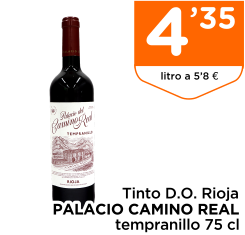 Tinto D.O. Rioja PALACIO CAMINO REAL tempranillo 75 cl