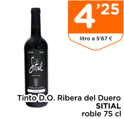 Tinto D.O. Ribera del Duero SITIAL roble 75 cl