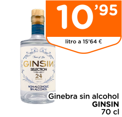 Ginebra sin alcohol GINSIN 70 cl