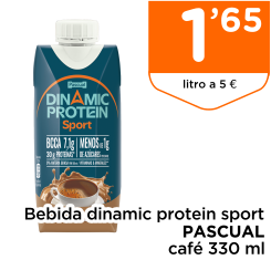 Bebida dinamic protein sport PASCUAL caf? 330 ml