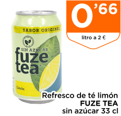 Refresco de t? lim?n FUZE TEA sin az?car 33 cl