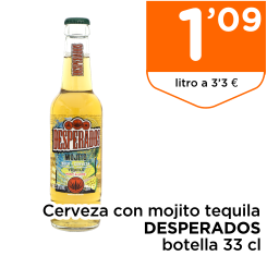 Cerveza con mojito tequila DESPERADOS botella 33 cl