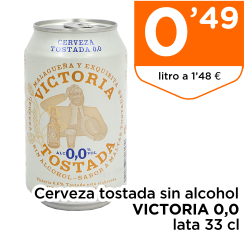 Cerveza tostada sin alcohol VICTORIA 0,0 lata 33 cl
