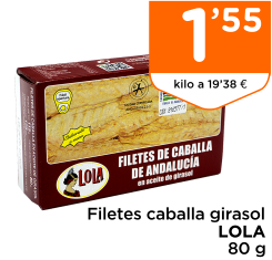 Filetes caballa girasol LOLA 80 g