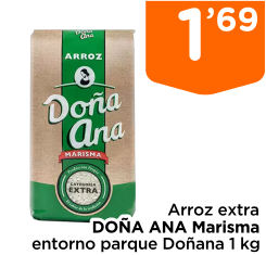 Arroz extra DO?A ANA Marisma entorno parque Do?ana 1 kg
