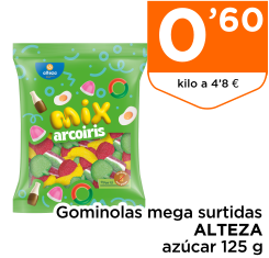 Gominolas mega surtidas ALTEZA az?car 125 g