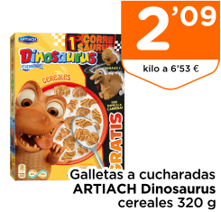 Galletas a cucharadas ARTIACH Dinosaurus cereales 320 g
