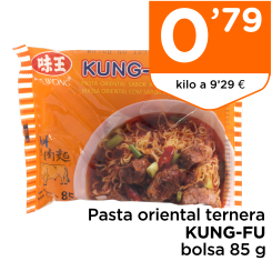 Pasta oriental ternera KUNG-FU bolsa 85 g