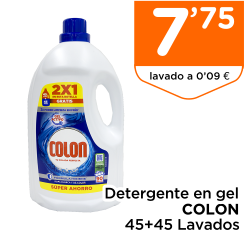 Detergente en gel COLON 45+45 Lavados