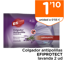 Colgador antipolillas EFIPROTECT lavanda 2 ud