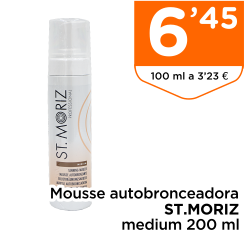 Mousse autobronceadora ST.MORIZ medium 200 ml