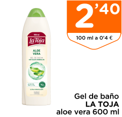Gel de ba?o LA TOJA aloe vera 600 ml