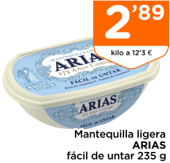 Mantequilla ligera ARIAS f?cil de untar 235 g