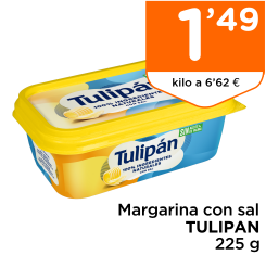 Margarina con sal TULIPAN 225 g