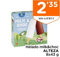 Helado milk&choc ALTEZA 8x43 g