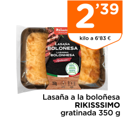 Lasa?a a la bolo?esa RIKISSSIMO gratinada 350 g