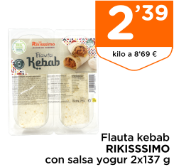 Flauta kebab RIKISSSIMO con salsa yogur 2x137 g