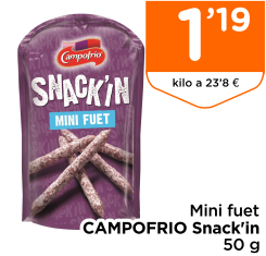 Mini fuet CAMPOFRIO Snack'in 50 g