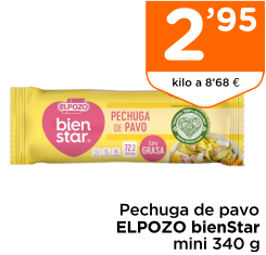 Pechuga de pavo ELPOZO bienStar mini 340 g