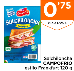 Salchiloncha CAMPOFRIO estilo Frankfurt 120 g