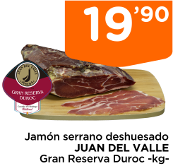 Jam?n serrano deshuesado JUAN DEL VALLE Gran Reserva Duroc -kg-