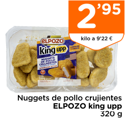 Nuggets de pollo crujientes ELPOZO king upp 320 g