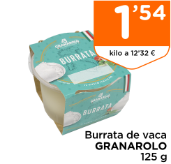 Burrata de vaca GRANAROLO 125 g