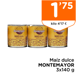 Ma?z dulce MONTEMAYOR 3x140 g