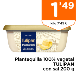 Plantequilla 100% vegetal TULIPAN con sal 200 g