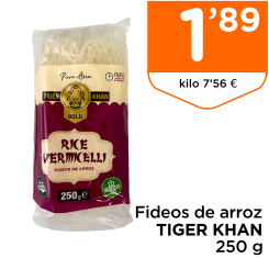 Fideos de arroz TIGER KHAN 250 g