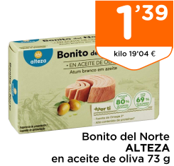 Bonito del Norte ALTEZA en aceite de oliva 73 g