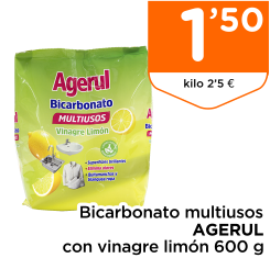Bicarbonato multiusos AGERUL con vinagre lim?n 600 g