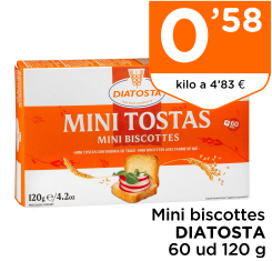 Mini biscottes DIATOSTA 60 ud 120 g