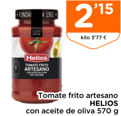 Tomate frito artesano HELIOS con aceite de oliva 570 g