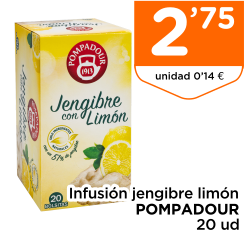 Infusi?n jengibre lim?n POMPADOUR 20 ud