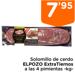 Solomillo de cerdo ELPOZO ExtraTiernos a las 4 pimientas -kg-