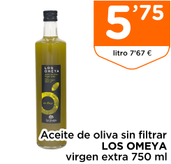 Aceite de oliva sin filtrar LOS OMEYA virgen extra 750 ml