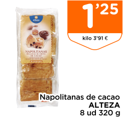 Napolitanas de cacao ALTEZA 8 ud 320 g