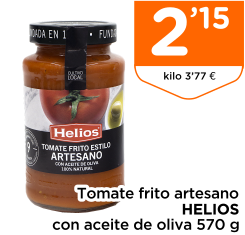 Tomate frito artesano HELIOS con aceite de oliva 570 g
