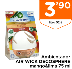Ambientador AIR WICK DECOSPHERE mango&lima 75 ml