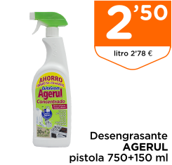 Desengrasante AGERUL pistola 750+150 ml