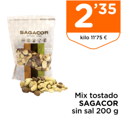Mix tostado SAGACOR sin sal 200 g