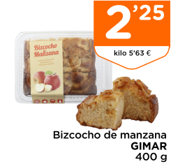 Bizcocho de manzana GIMAR 400 g