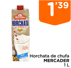 Horchata de chufa MERCADER 1 L